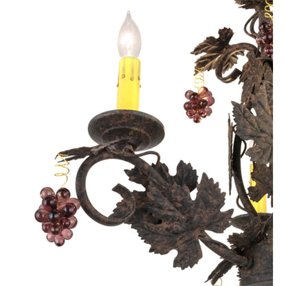 Meyda Tiffany Vineyard 3 Light 18" Wide Taper Candle Style Chandelier
