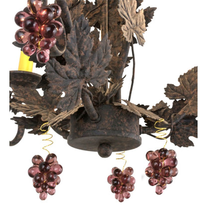 Meyda Tiffany Vineyard 3 Light 18" Wide Taper Candle Style Chandelier
