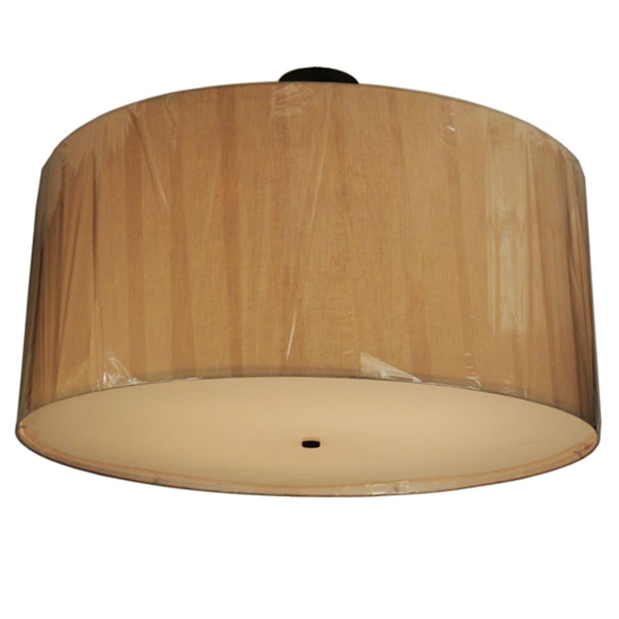 Meyda Tiffany Cilindro 8 Light 48" Wide Semi-Flush Drum Ceiling Fixture - Textured Black Finish