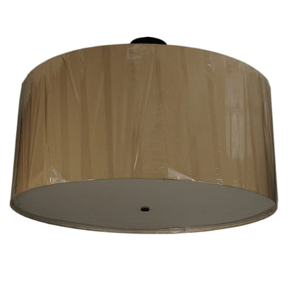 Meyda Tiffany Cilindro 8 Light 48" Wide Semi-Flush Drum Ceiling Fixture - Textured Black Finish
