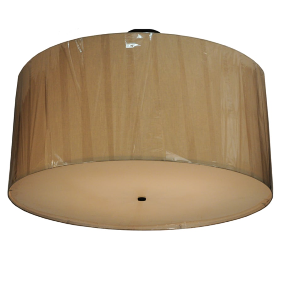 Meyda Tiffany Cilindro 8 Light 48" Wide Semi-Flush Drum Ceiling Fixture - Textured Black Finish