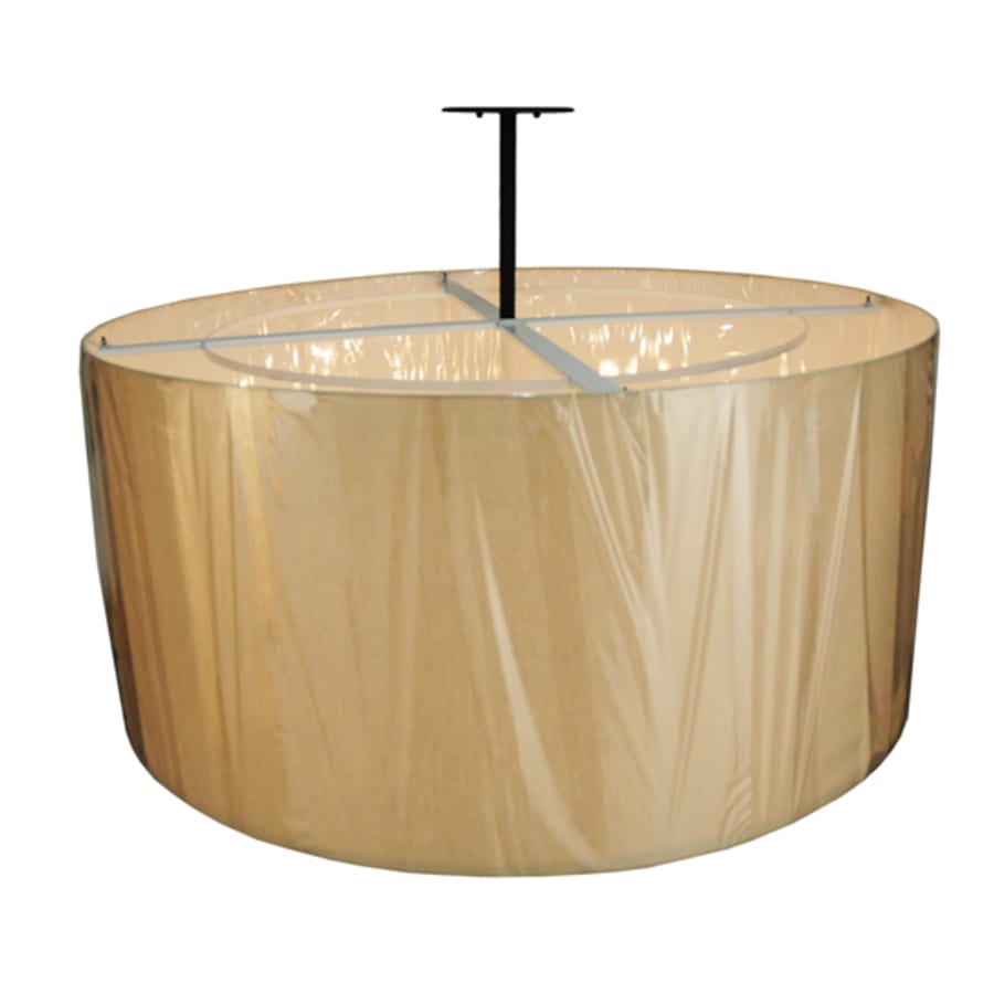 Meyda Tiffany Cilindro 8 Light 48" Wide Semi-Flush Drum Ceiling Fixture - Textured Black Finish