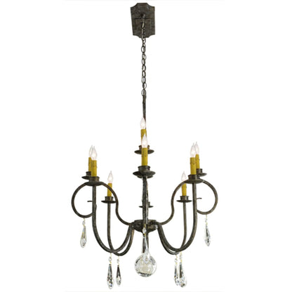 Meyda Tiffany Celine 10 Light 28" Wide Crystal Candle Style Chandelier
