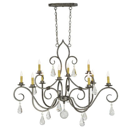 Meyda Tiffany Celine 10 Light 28" Wide Crystal Candle Style Chandelier