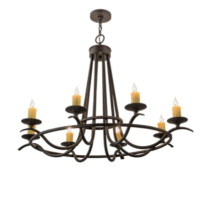 Meyda Tiffany Octavia 8 Light 38" Wide Taper Candle Style Chandelier