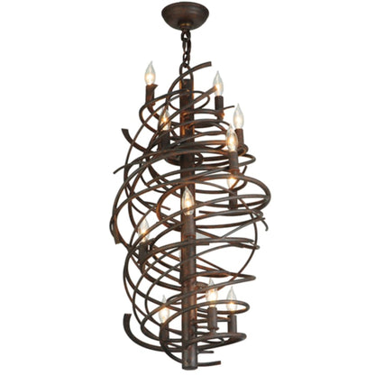 Meyda Tiffany Cyclone 13 Light 24" Wide Taper Candle Style Chandelier