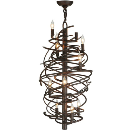 Meyda Tiffany Cyclone 13 Light 24" Wide Taper Candle Style Chandelier