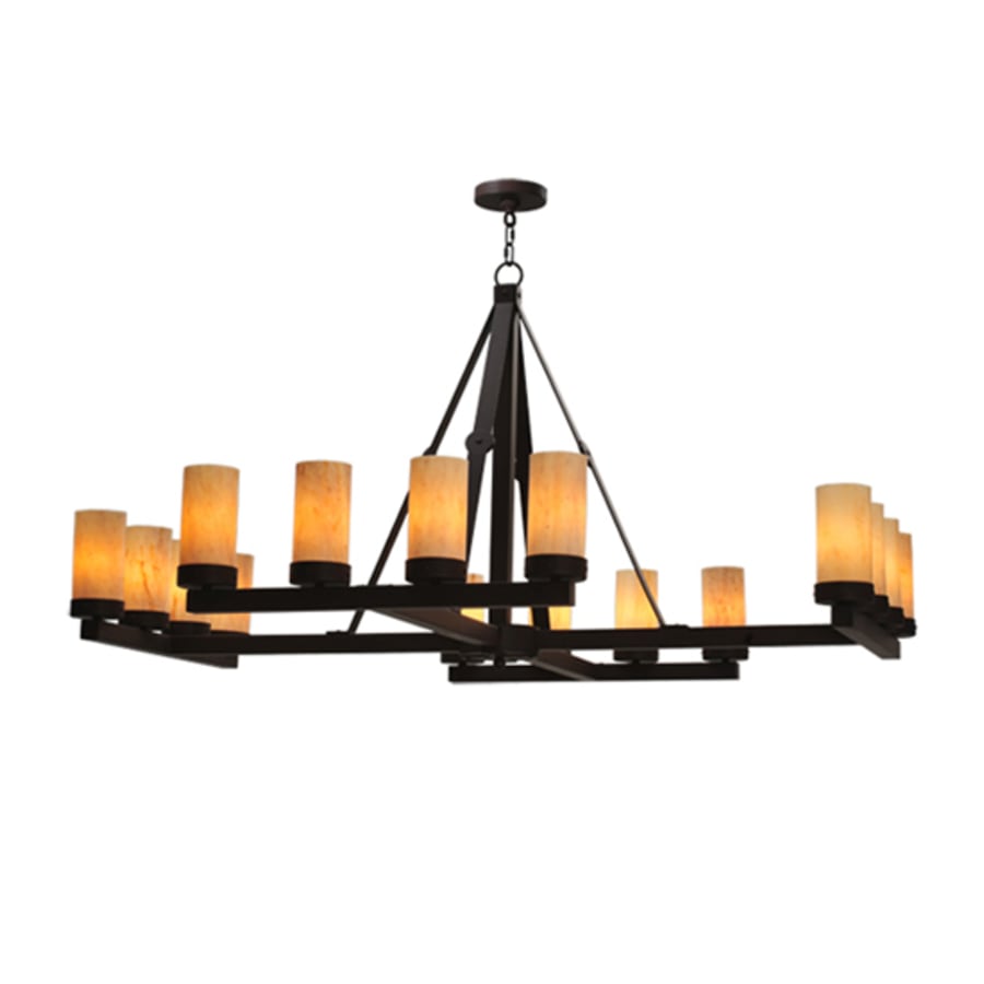 Meyda Tiffany Parker 16 Light 60" Wide Pillar Candle Style Chandelier