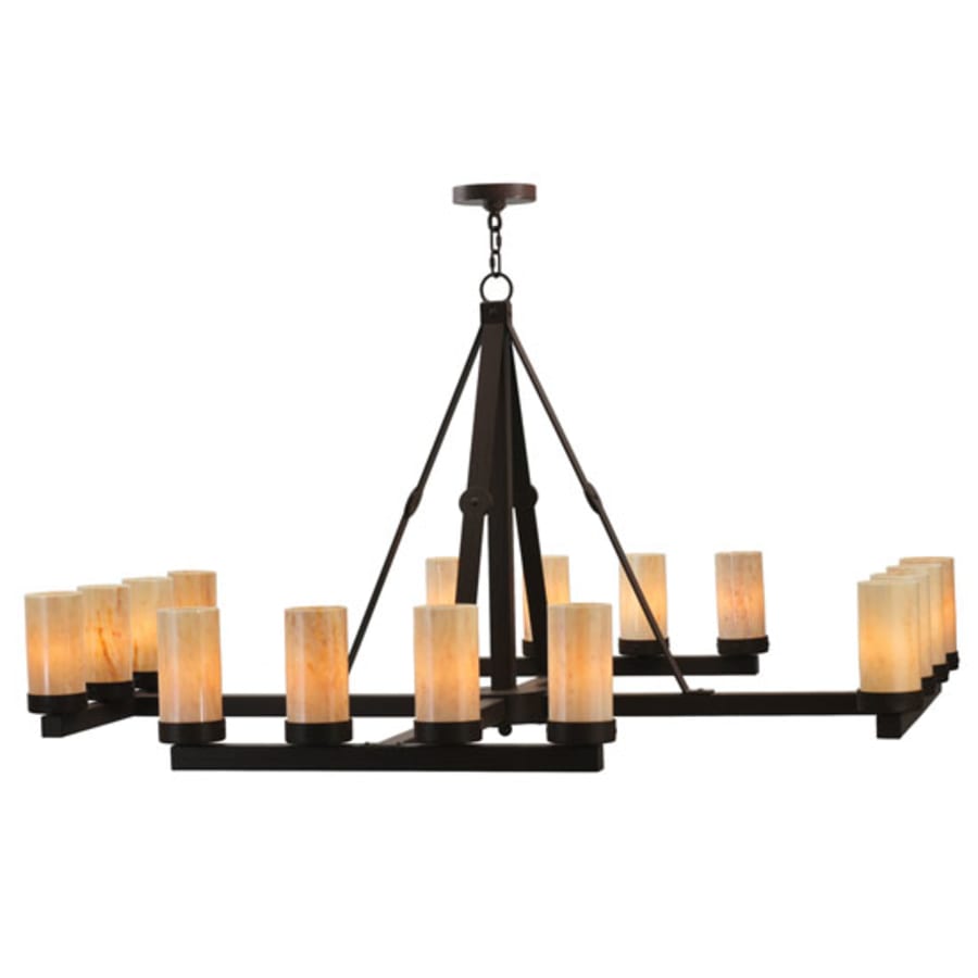 Meyda Tiffany Parker 16 Light 60" Wide Pillar Candle Style Chandelier