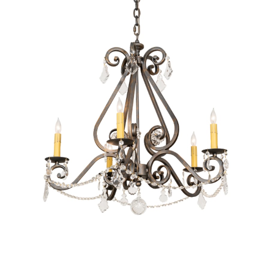 Meyda Tiffany Adrianna 5 Light 26" Wide Crystal Candle Style Chandelier