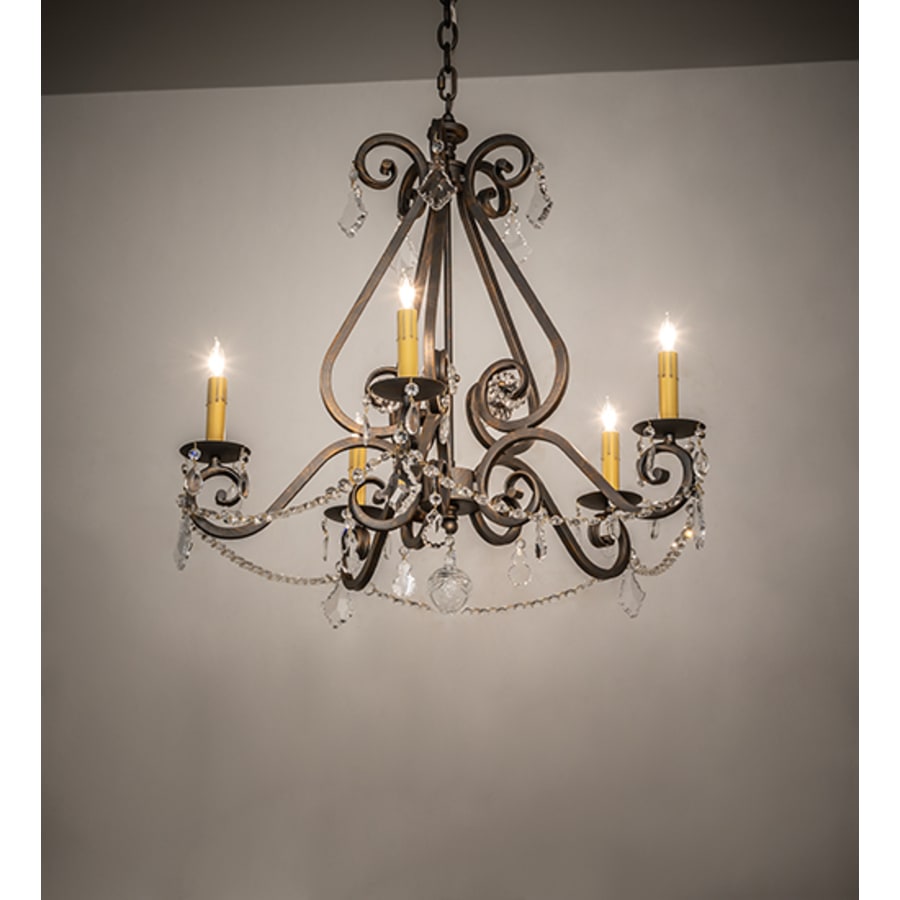 Meyda Tiffany Adrianna 5 Light 26" Wide Crystal Candle Style Chandelier