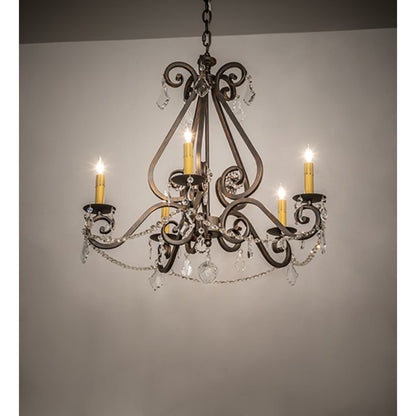 Meyda Tiffany Adrianna 5 Light 26" Wide Crystal Candle Style Chandelier