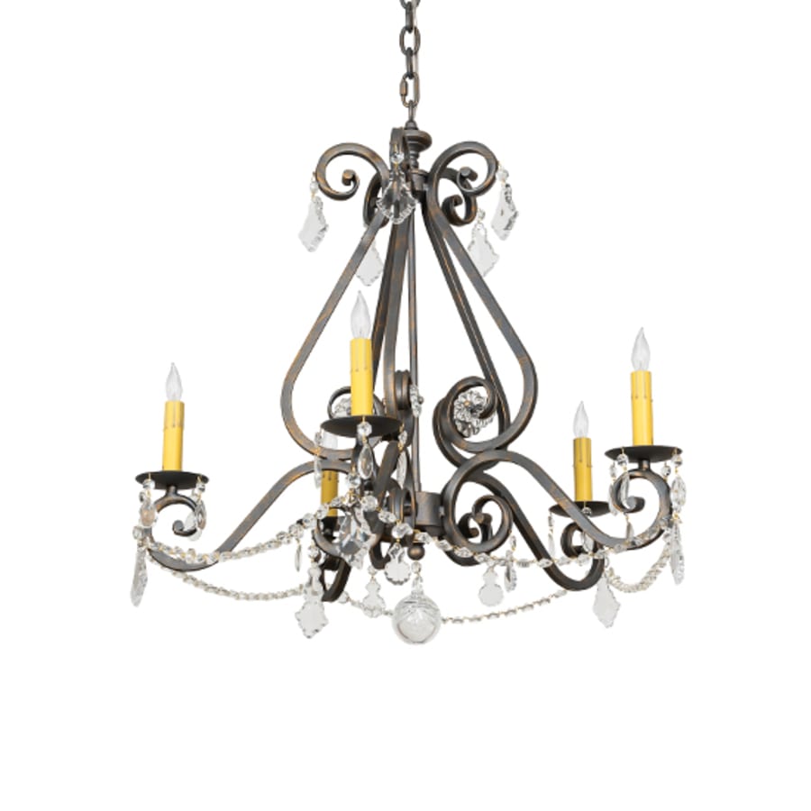 Meyda Tiffany Adrianna 5 Light 26" Wide Crystal Candle Style Chandelier