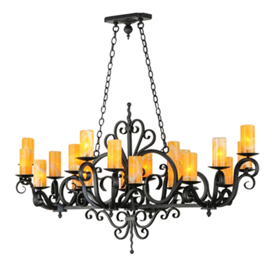 Meyda Tiffany Kean 20 Light 34" Wide Pillar Candle Style Chandelier