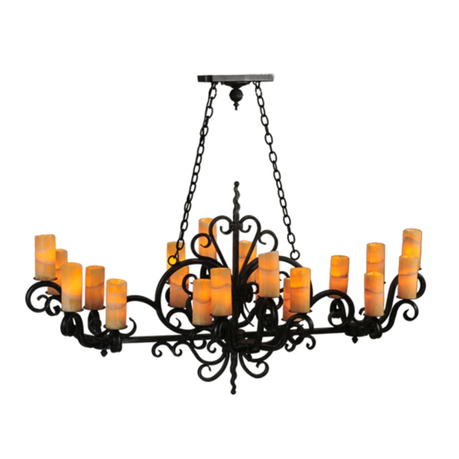 Meyda Tiffany Kean 20 Light 34" Wide Pillar Candle Style Chandelier
