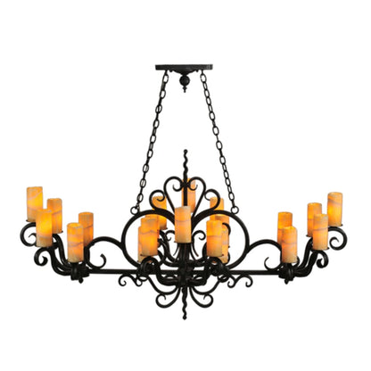 Meyda Tiffany Kean 20 Light 34" Wide Pillar Candle Style Chandelier
