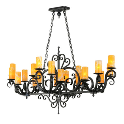 Meyda Tiffany Kean 20 Light 34" Wide Pillar Candle Style Chandelier