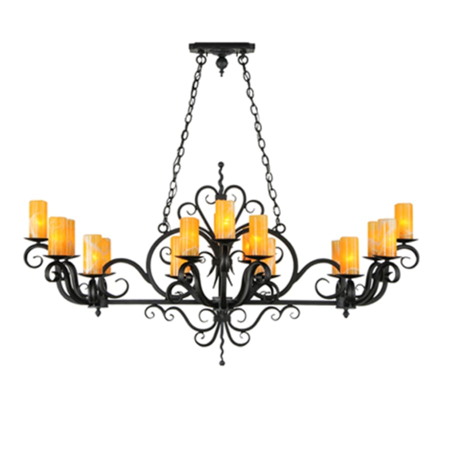 Meyda Tiffany Kean 20 Light 34" Wide Pillar Candle Style Chandelier