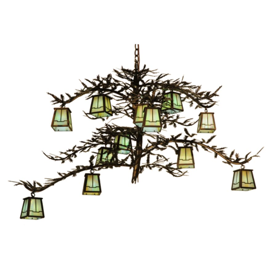 Meyda Tiffany Pine Branch Valley View 12 Light 50" Wide Chandelier