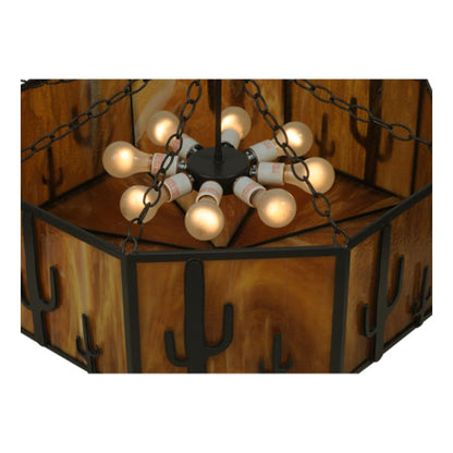 Meyda Tiffany Southwest 8 Light 28" Wide Semi-Flush Drum Ceiling Fixture