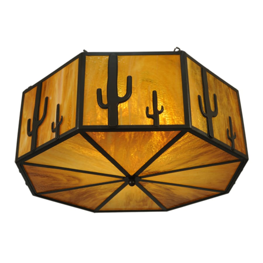 Meyda Tiffany Southwest 8 Light 28" Wide Semi-Flush Drum Ceiling Fixture