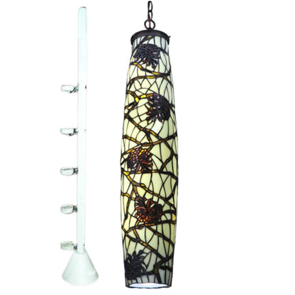Meyda Tiffany Pine Branch 5 Light 7" Wide Mini Pendant