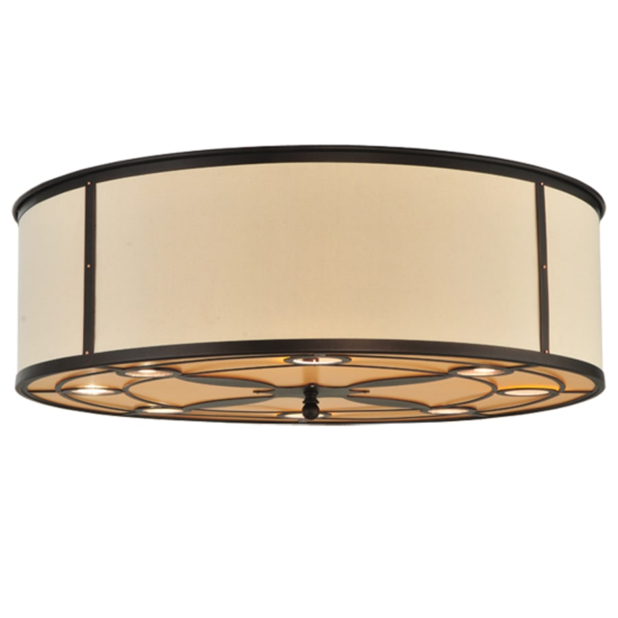 Meyda Tiffany Cilindro Valence 8 Light 30" Wide Flush Mount Drum Ceiling Fixture