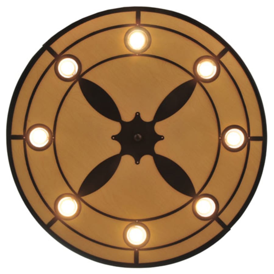 Meyda Tiffany Cilindro Valence 8 Light 30" Wide Flush Mount Drum Ceiling Fixture