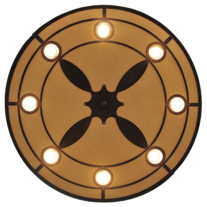 Meyda Tiffany Cilindro Valence 8 Light 30" Wide Flush Mount Drum Ceiling Fixture