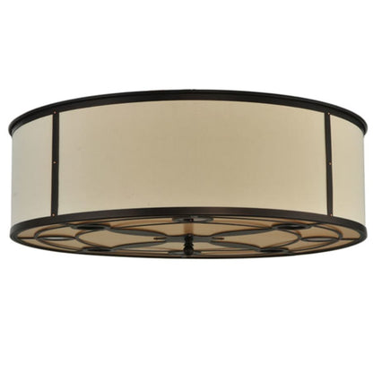 Meyda Tiffany Cilindro Valence 8 Light 30" Wide Flush Mount Drum Ceiling Fixture