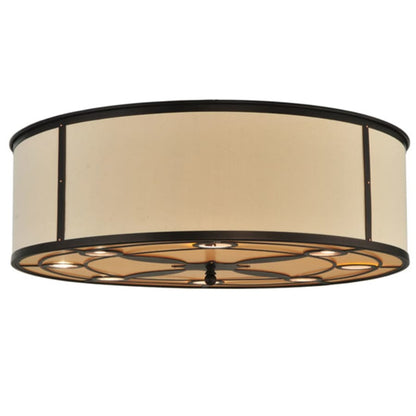 Meyda Tiffany Cilindro Valence 8 Light 30" Wide Flush Mount Drum Ceiling Fixture