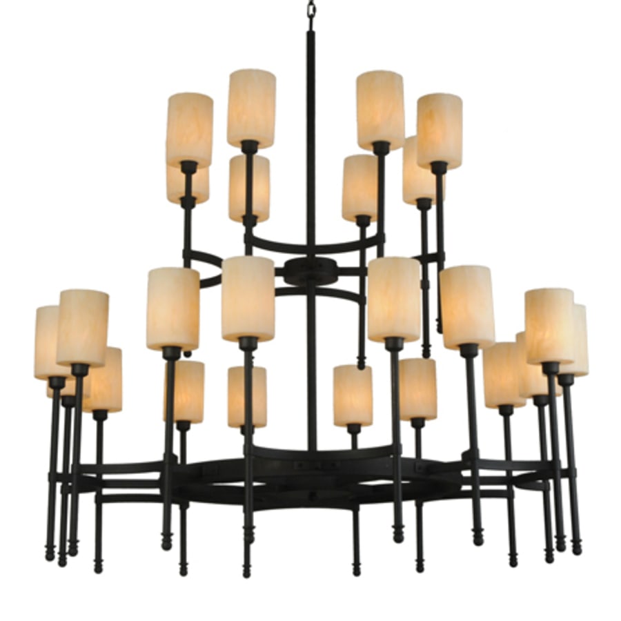 Meyda Tiffany Fantasy 24 Light 60" Wide Pillar Candle Style Chandelier