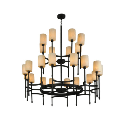 Meyda Tiffany Fantasy 24 Light 60" Wide Pillar Candle Style Chandelier