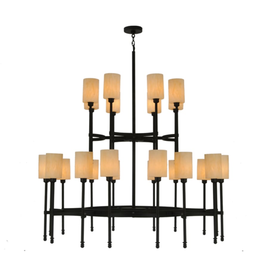 Meyda Tiffany Fantasy 24 Light 60" Wide Pillar Candle Style Chandelier