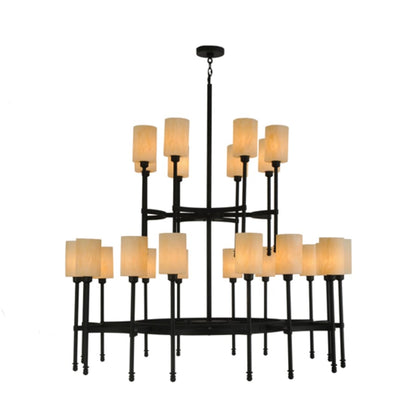 Meyda Tiffany Fantasy 24 Light 60" Wide Pillar Candle Style Chandelier