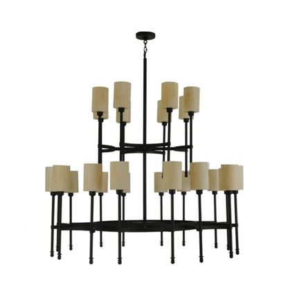 Meyda Tiffany Fantasy 24 Light 60" Wide Pillar Candle Style Chandelier