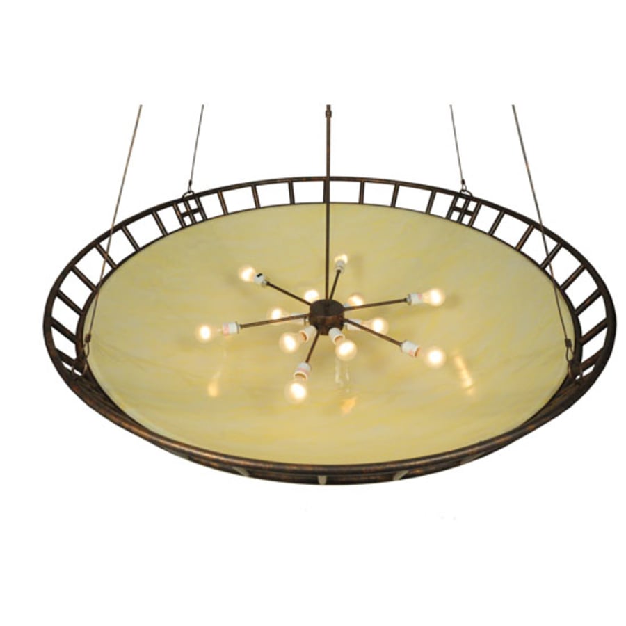 Meyda Tiffany Flowing Cross 12 Light 60" Wide Pendant