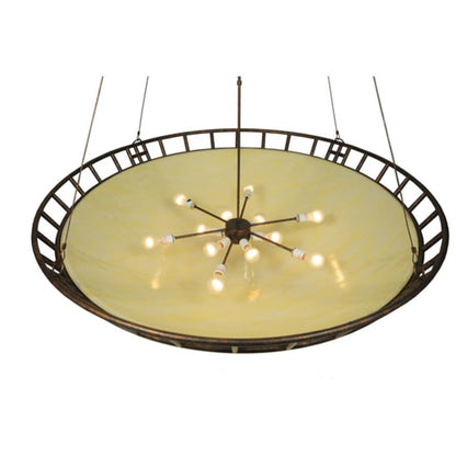 Meyda Tiffany Flowing Cross 12 Light 60" Wide Pendant