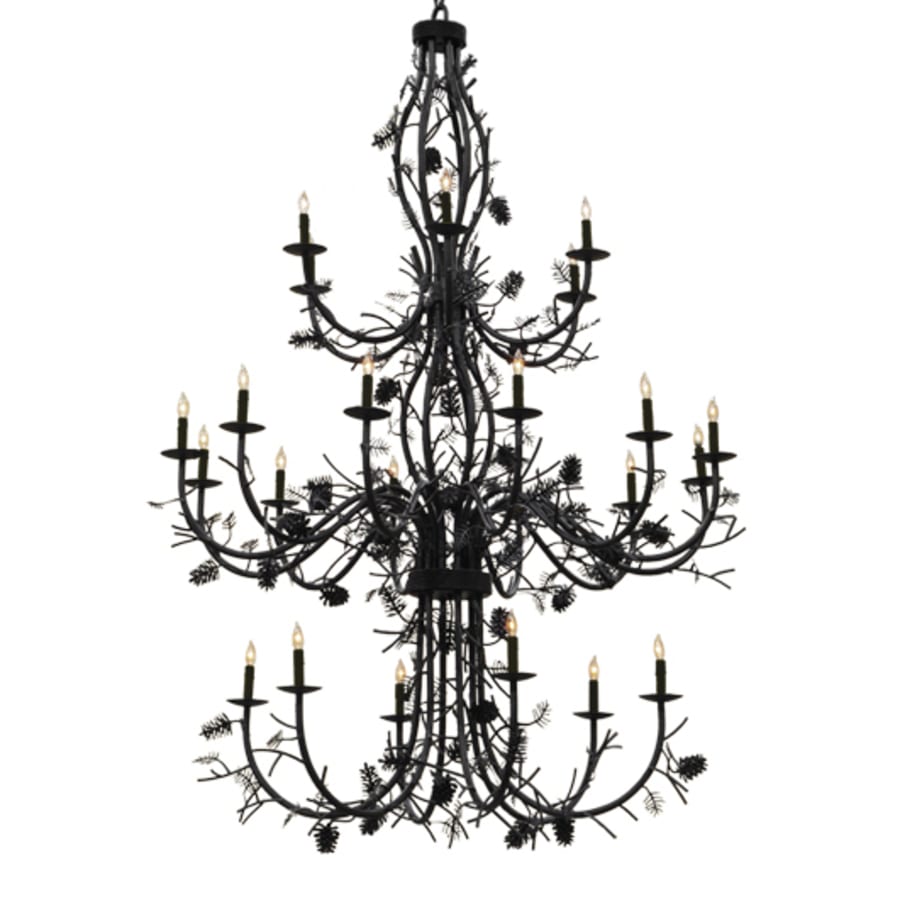 Meyda Tiffany Pinecone 24 Light 60" Wide Taper Candle Style Chandelier