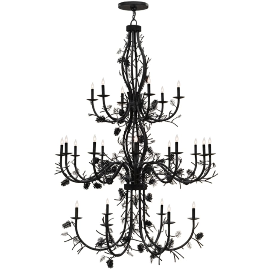 Meyda Tiffany Pinecone 24 Light 60" Wide Taper Candle Style Chandelier