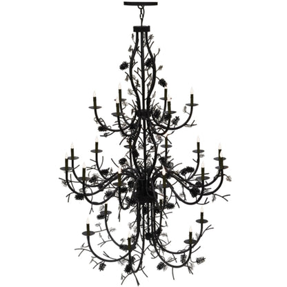 Meyda Tiffany Pinecone 24 Light 60" Wide Taper Candle Style Chandelier