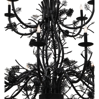 Meyda Tiffany Pinecone 24 Light 60" Wide Taper Candle Style Chandelier