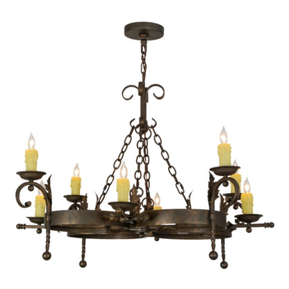 Meyda Tiffany Andorra 8 Light 43" Wide Taper Candle Style Chandelier