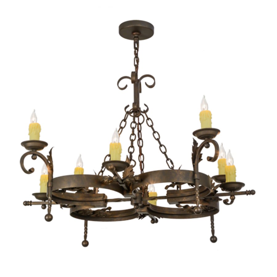 Meyda Tiffany Andorra 8 Light 43" Wide Taper Candle Style Chandelier