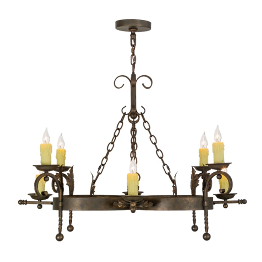 Meyda Tiffany Andorra 8 Light 43" Wide Taper Candle Style Chandelier