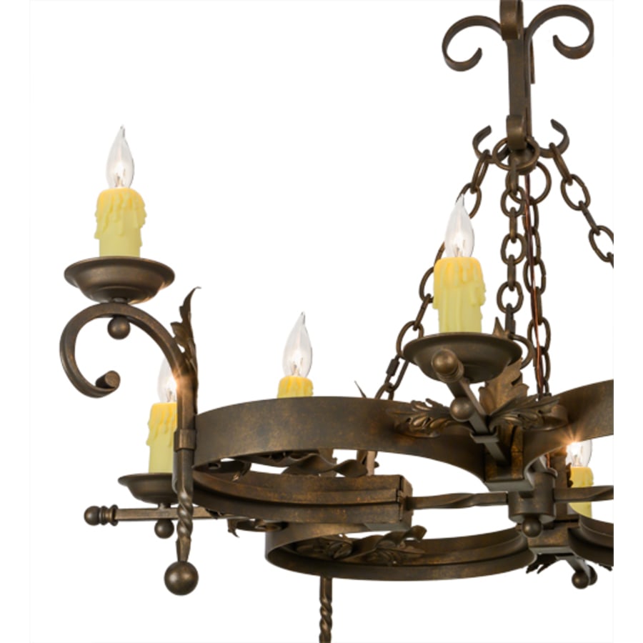 Meyda Tiffany Andorra 8 Light 43" Wide Taper Candle Style Chandelier