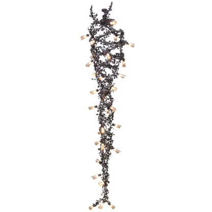 Meyda Tiffany Vinca Vine 30 Light 40" Wide Wrought Iron Waterfall Chandelier