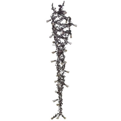 Meyda Tiffany Vinca Vine 30 Light 40" Wide Wrought Iron Waterfall Chandelier