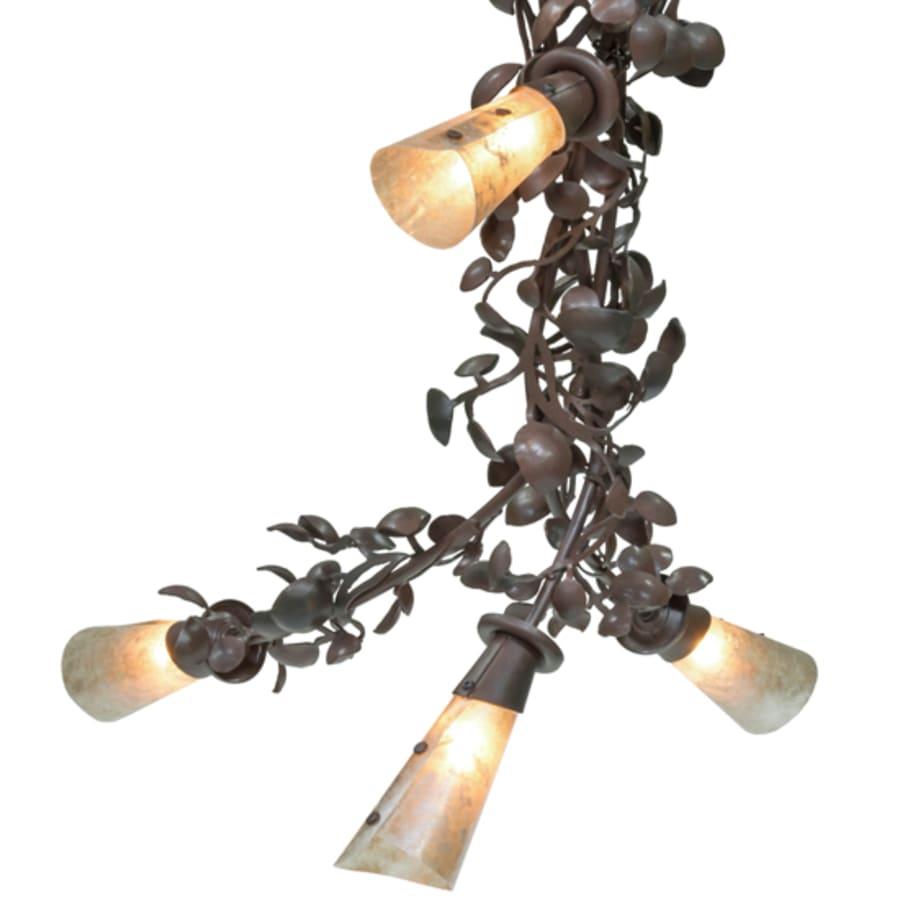 Meyda Tiffany Vinca Vine 30 Light 40" Wide Wrought Iron Waterfall Chandelier