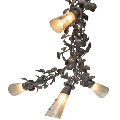 Meyda Tiffany Vinca Vine 30 Light 40" Wide Wrought Iron Waterfall Chandelier